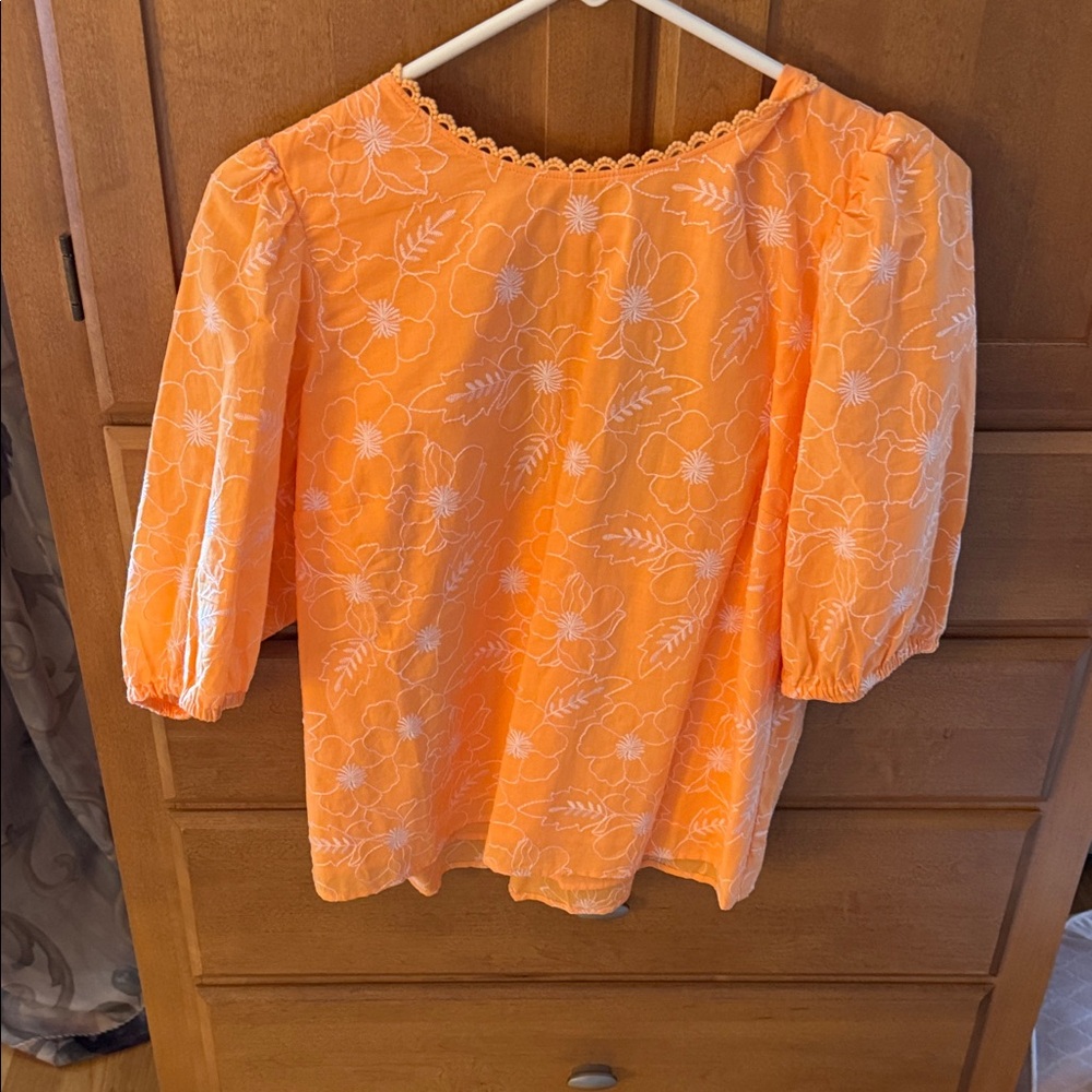 Loft orange floral  Women's Top
